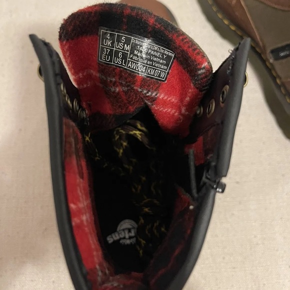 Dr Martens 1460 Panel Y Leather Lace Up Brown Boots Mens Sz 5 / Womens Sz 6 Doc - Picture 3 of 4